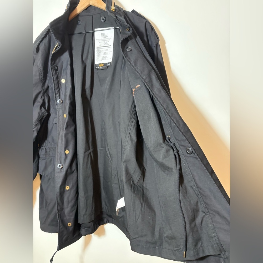 Alpha Industries Mods Coat M-65 Mens Military Jacket Black 8415-01-099-7838 - Picture 12 of 16